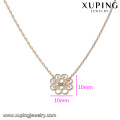 44173 collier en chaîne en or bijoux xuping mode 18k délicat type de fleur pendentif en plaqué or collier de bijoux